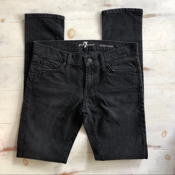 7 for all Mankind Roxanne black jeans size 27 - Picture 2 of 8